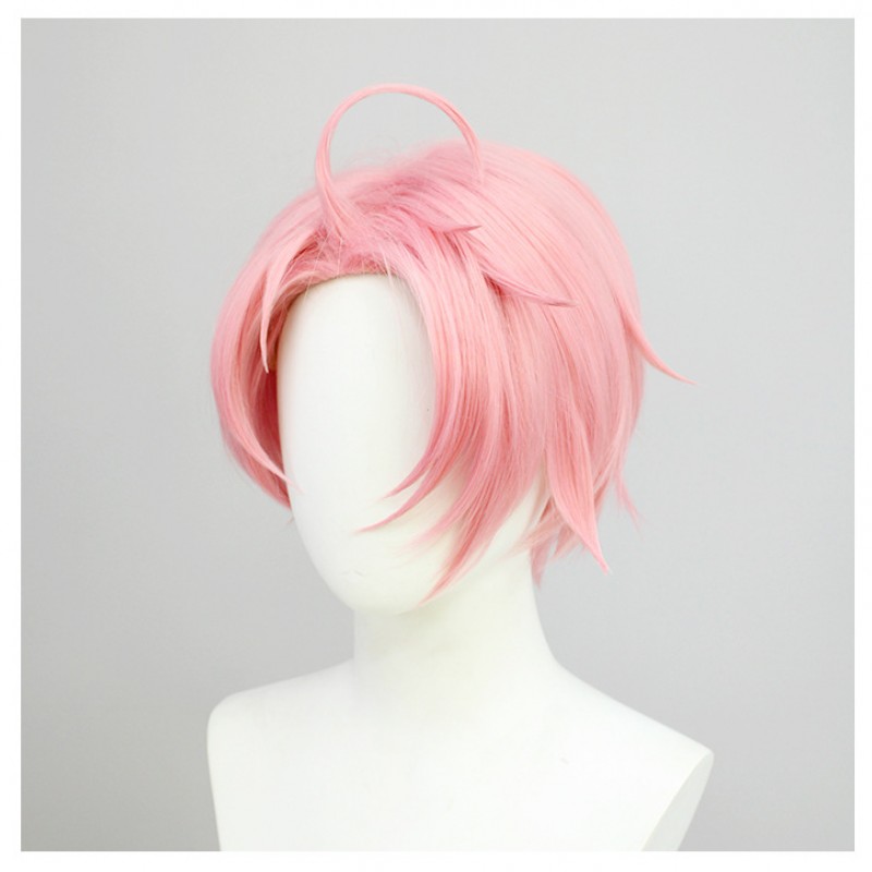 New World Carnival |Est Cosplay Wig Warm Pink Boyish Style Cosplay Wig 30cm