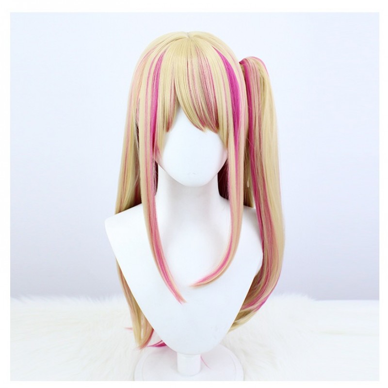 Mother and Children |Hoshino Ruby Cosplay Wig Hoshino Rumi Straight Long Hair with Blonde Highlights 70cm