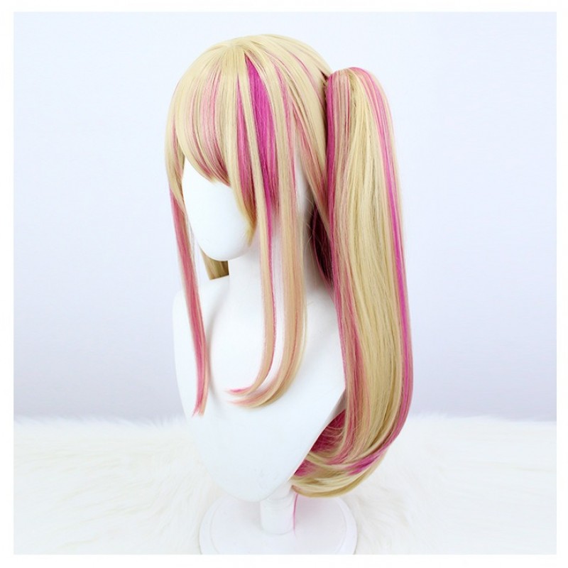 Mother and Children |Hoshino Ruby Cosplay Wig Hoshino Rumi Straight Long Hair with Blonde Highlights 70cm