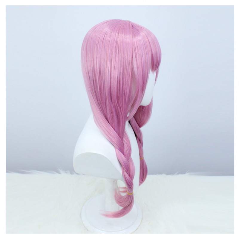 Azur Lane Jingi Yasuko Cosplay Wig - COSVOL3 Ako Pink Braided Pigtails with Middle Part 65cm