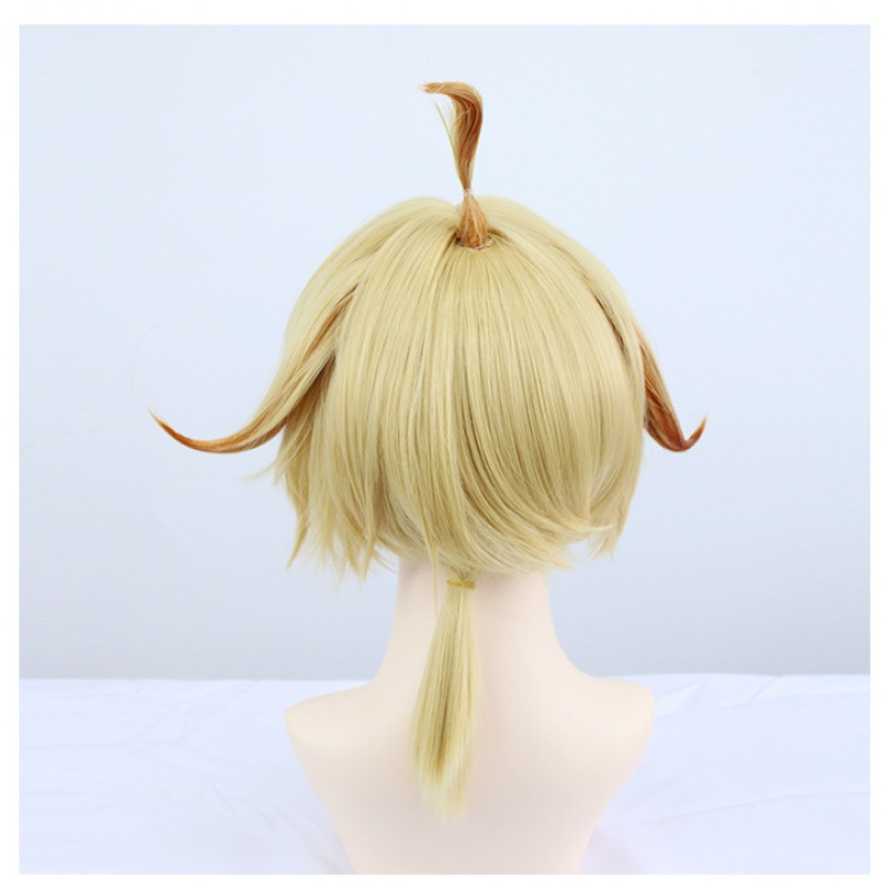 Genshin Impact Mikey Cosplay Wig  Mondstadt Skirmish Squad Cartographer with Adorable Youthful Style 30cm