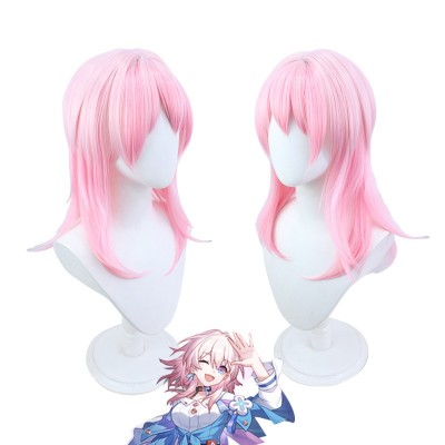 Stellar Railways | March Seventh Pink Gradient Cosplay Wig 52cm