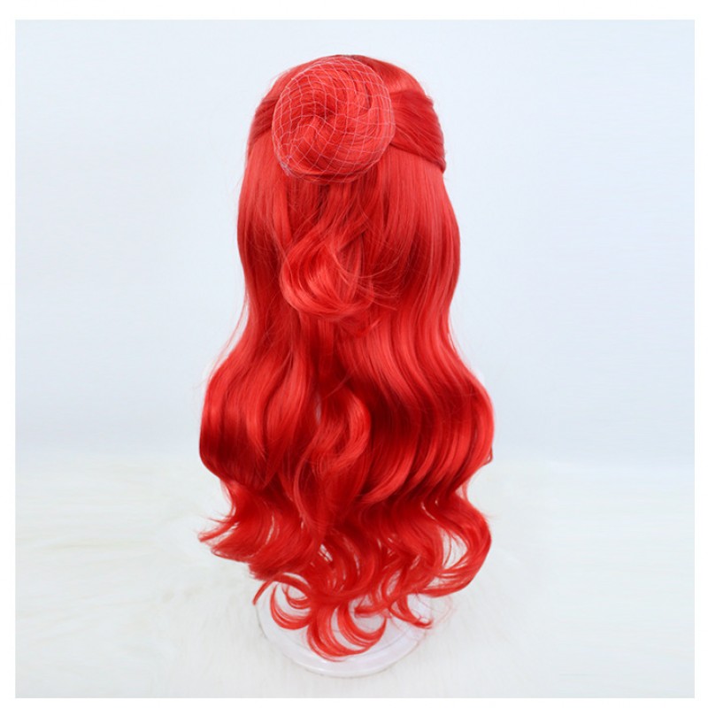 Stellar Railways |Himeko Red Curly Hair with Tiger Mouth Wig Cap 70cm