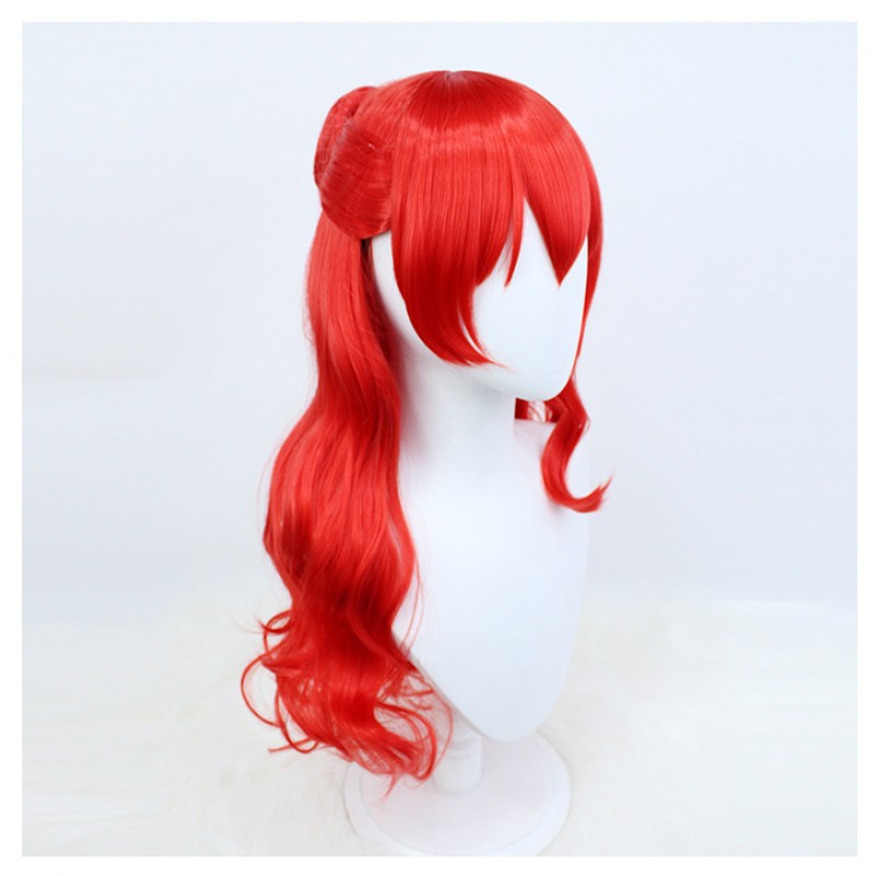 Stellar Railways |Himeko Red Curly Hair with Tiger Mouth Wig Cap 70cm