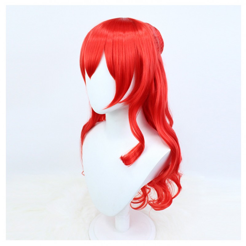 Stellar Railways |Himeko Red Curly Hair with Tiger Mouth Wig Cap 70cm