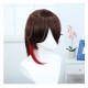  Stellar Railways Ting Yun Cosplay Wig - Brown with Red Highlights Short Hair 40cm