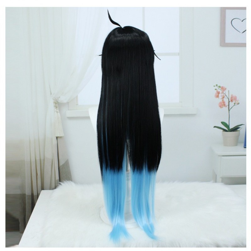 Stellar Railways |Dan Heng Yin Yue Jun Black Gradient Red-Blue Straight Long Hair 95cm