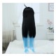 Stellar Railways |Dan Heng Yin Yue Jun Black Gradient Red-Blue Straight Long Hair 95cm