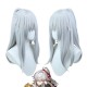 Stellar Railways | Jing Yuan Silver White Medium Length Hair 50cm