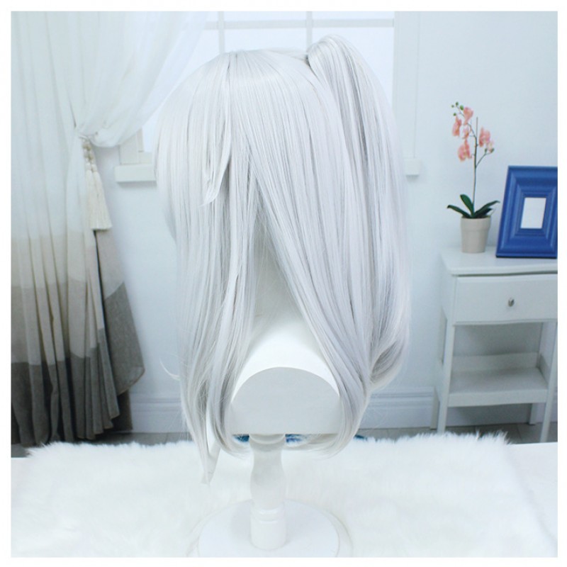 Stellar Railways | Jing Yuan Silver White Medium Length Hair 50cm