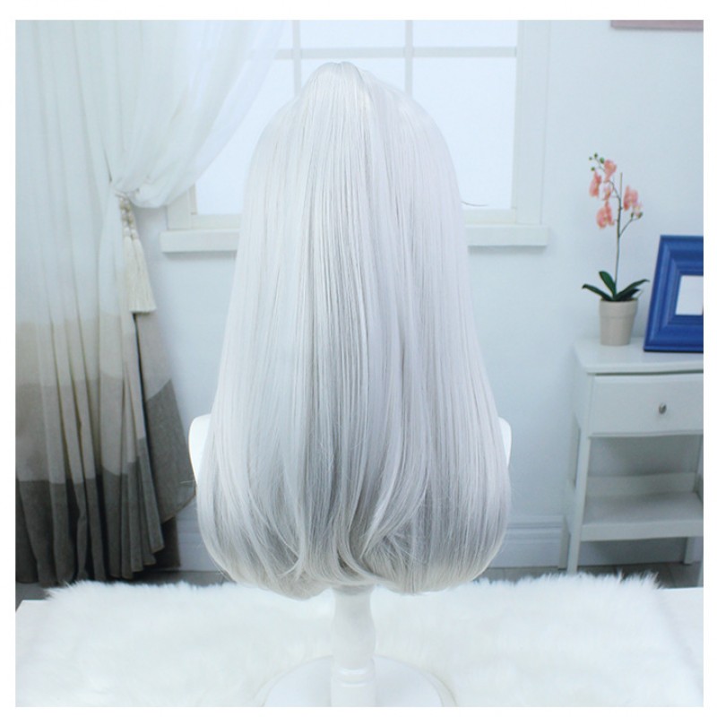 Stellar Railways | Jing Yuan Silver White Medium Length Hair 50cm