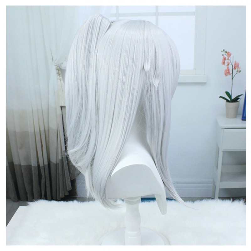 Stellar Railways | Jing Yuan Silver White Medium Length Hair 50cm