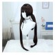 Stellar Railways |Su Shang Rich Brown Straight Long Hair with Twin Ponytail Wig 100cm