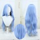 Back to the Future 1999 Character 37 Blue Long Curly COS Wig 95cm