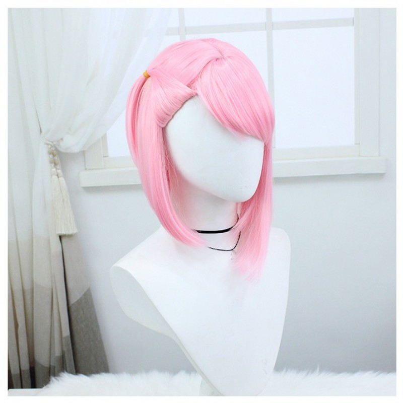 Genshin Impact | Charlotte Fontaine Reporter Cosplay Wig  Pink Short Hair 36cm