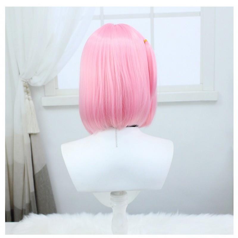 Genshin Impact | Charlotte Fontaine Reporter Cosplay Wig  Pink Short Hair 36cm