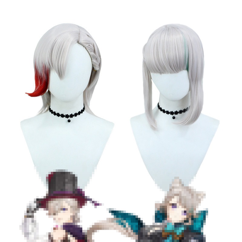 Genshin Impact | Lyney and Lynette Highlight-Dyed Short Hair Cosplay Wigs 38cm/80cm