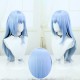 Genshin Impact  | Scaramouche Cosplay Wig - Blue Side-Parted Long Hair 80cm