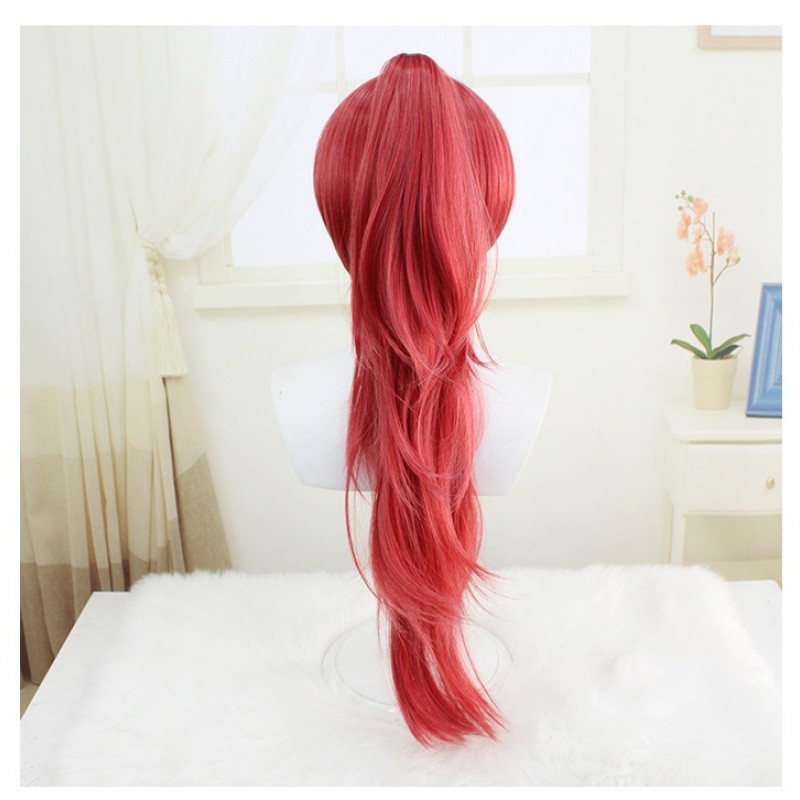 Puella Magi Madoka Magica  |Sakura Kyouko Red Long Curly Cosplay Wig 75cm