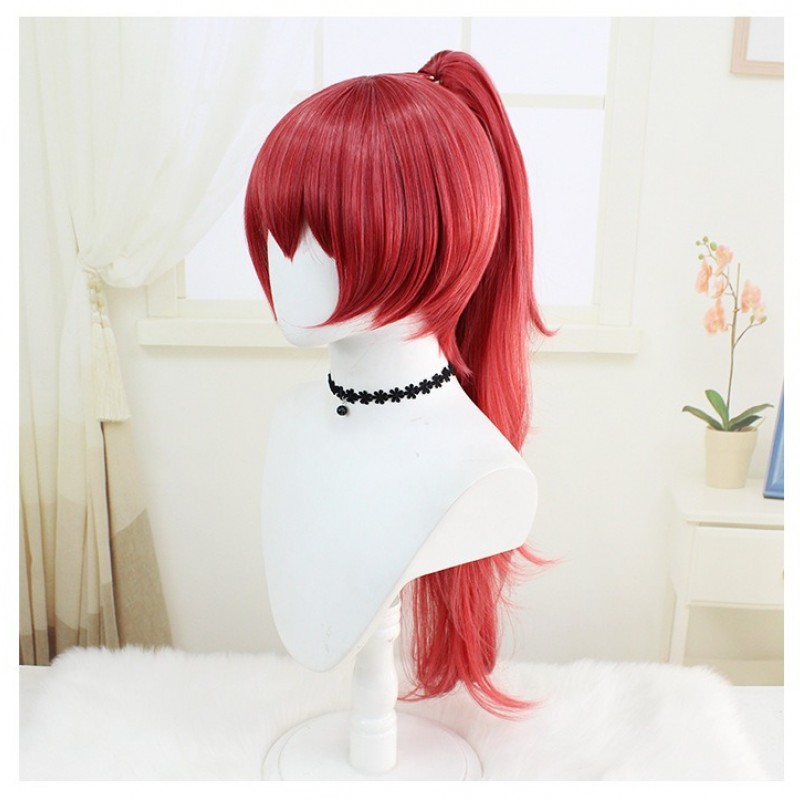 Puella Magi Madoka Magica  |Sakura Kyouko Red Long Curly Cosplay Wig 75cm