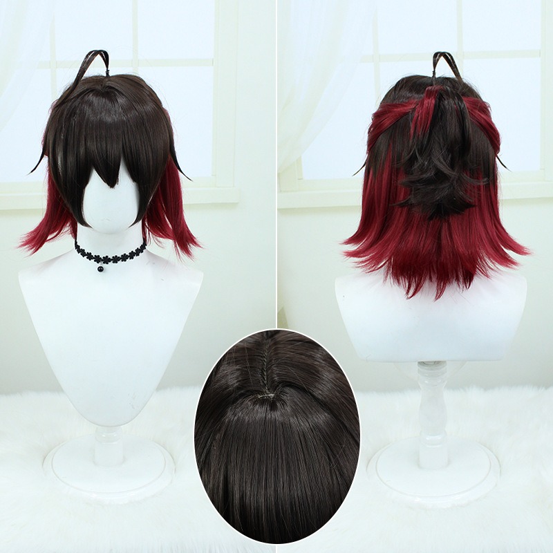 Genshin Impact | Chongyun Ponytail Wig Detachable Ponytail with Divided Ears Hairpiece 35cm