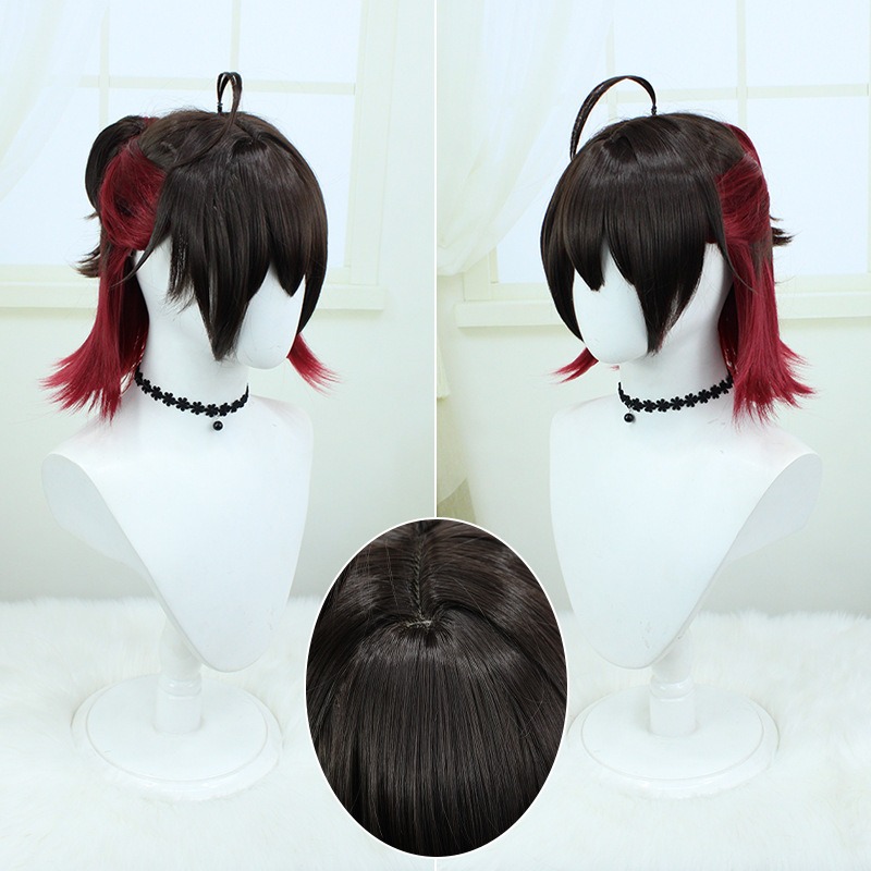 Genshin Impact | Chongyun Ponytail Wig Detachable Ponytail with Divided Ears Hairpiece 35cm