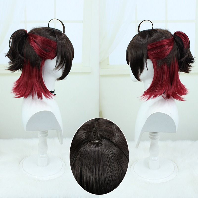 Genshin Impact | Chongyun Ponytail Wig Detachable Ponytail with Divided Ears Hairpiece 35cm