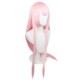 DARLING in the FRANXX Cosplay Wig Strelizia  Zero Two National Team Heroine Pink Long Straight Hair 100cm