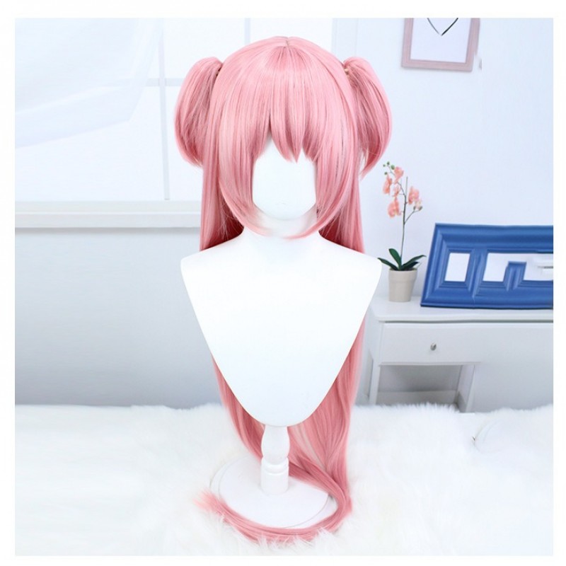 Puella Magi Madoka Magica Homura COS Wig Smoke Pink 120cm