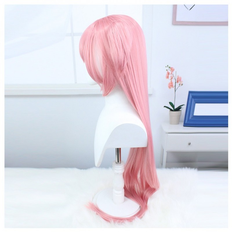 Puella Magi Madoka Magica Homura COS Wig Smoke Pink 120cm