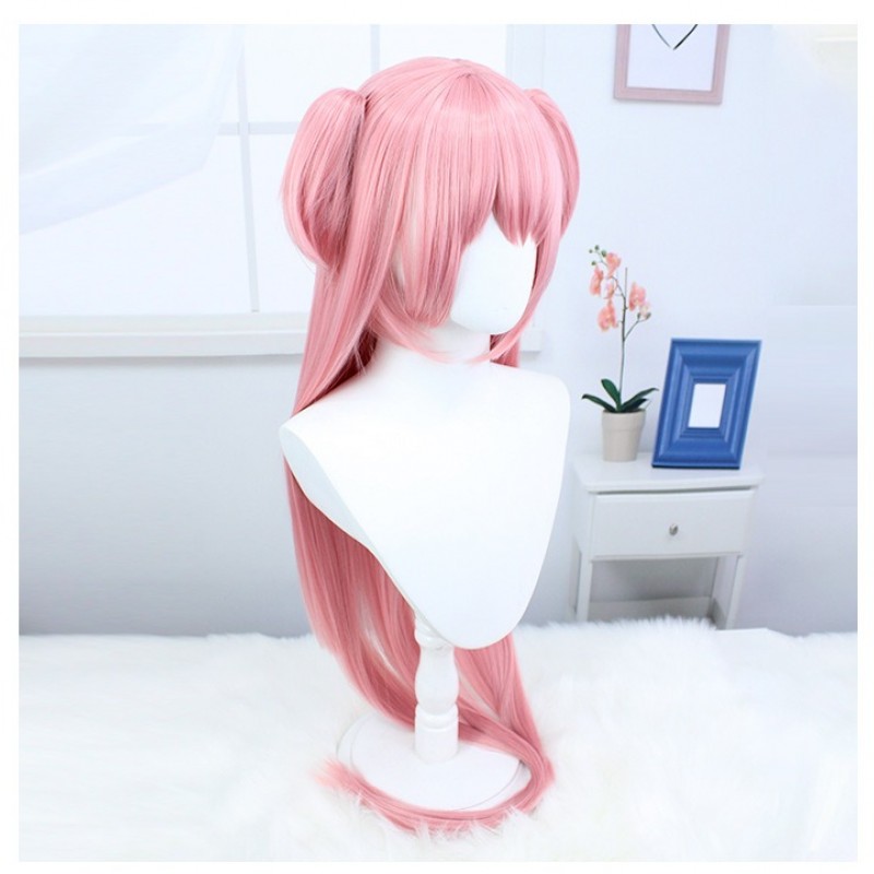 Puella Magi Madoka Magica Homura COS Wig Smoke Pink 120cm