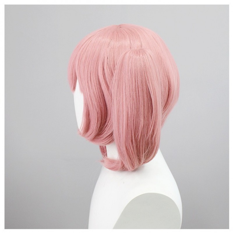 Puella Magi Madoka Magica Cosplay Wig - Homura Akemi Block Amulet Pink Short Twin Tail 33cm