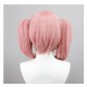 Puella Magi Madoka Magica Cosplay Wig - Homura Akemi Block Amulet Pink Short Twin Tail 33cm