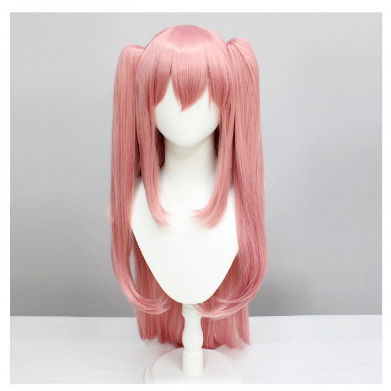 Seraph of the End Cosplay Wig  Krul Tepes Split Twin Tail Pink Long Curls