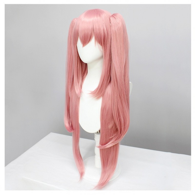 Seraph of the End Cosplay Wig  Krul Tepes Split Twin Tail Pink Long Curls