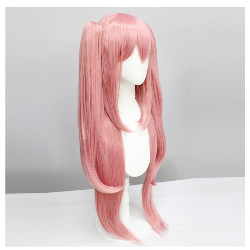 Seraph of the End Cosplay Wig  Krul Tepes Split Twin Tail Pink Long Curls