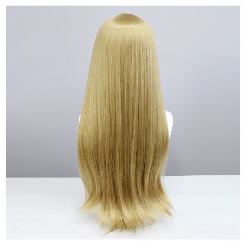 Chowbie  | Nun Cosplay Wig White and Brown Long Straight Hair 75cm