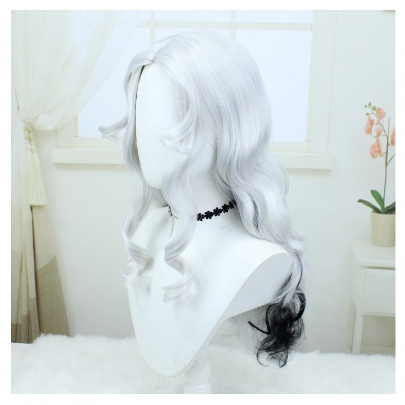 Identity V |Psychologist The Ripper Long Night White Medium Wig 70cm Snowy White 