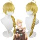 Genshin Impact | Traveler Aether & Lumine Cosplay Wig  Pale Gold Braided Hair 85cm