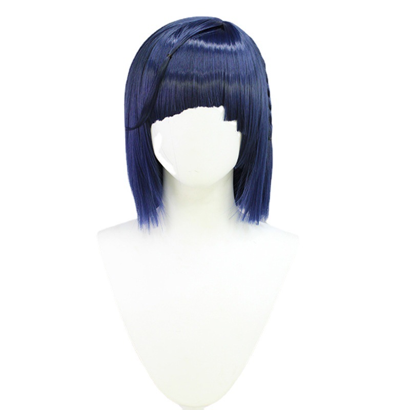 Genshin Impact | Yelan Cosplay Wig Nightshade Blue to Black Gradient 30cm