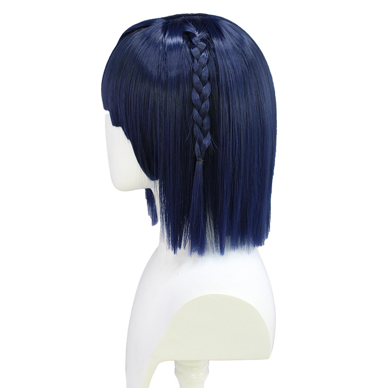 Genshin Impact | Yelan Cosplay Wig Nightshade Blue to Black Gradient 30cm