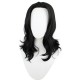 Tokyo Revengers Kiyomizu Keisuke Cosplay Wig - Black Mid-Parted Slightly Curled Medium-Length Hair 45cm