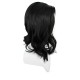 Tokyo Revengers Kiyomizu Keisuke Cosplay Wig - Black Mid-Parted Slightly Curled Medium-Length Hair 45cm