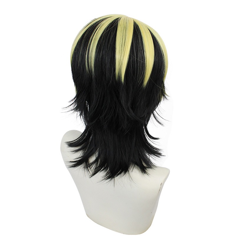 Tokyo Revengers H Cosplay Wig - Blonde Highlights Short Hair