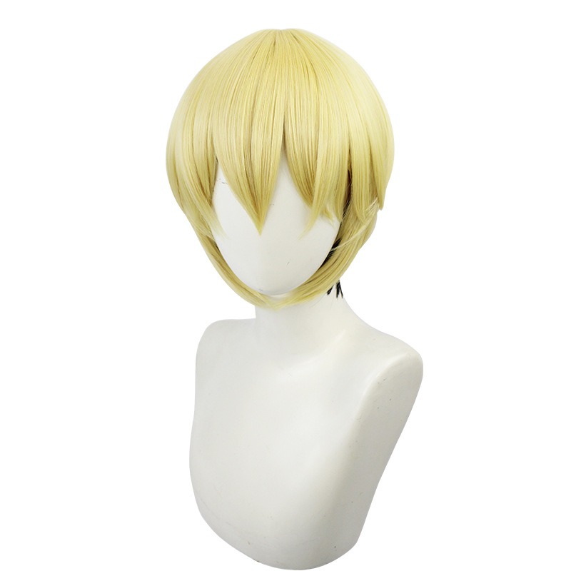 Tokyo Revengers Chifuyu Matsuno Cosplay Wigs Yellow Short Hair 30CM 