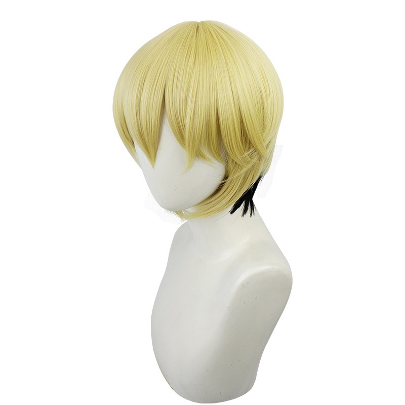 Tokyo Revengers Chifuyu Matsuno Cosplay Wigs Yellow Short Hair 30CM 