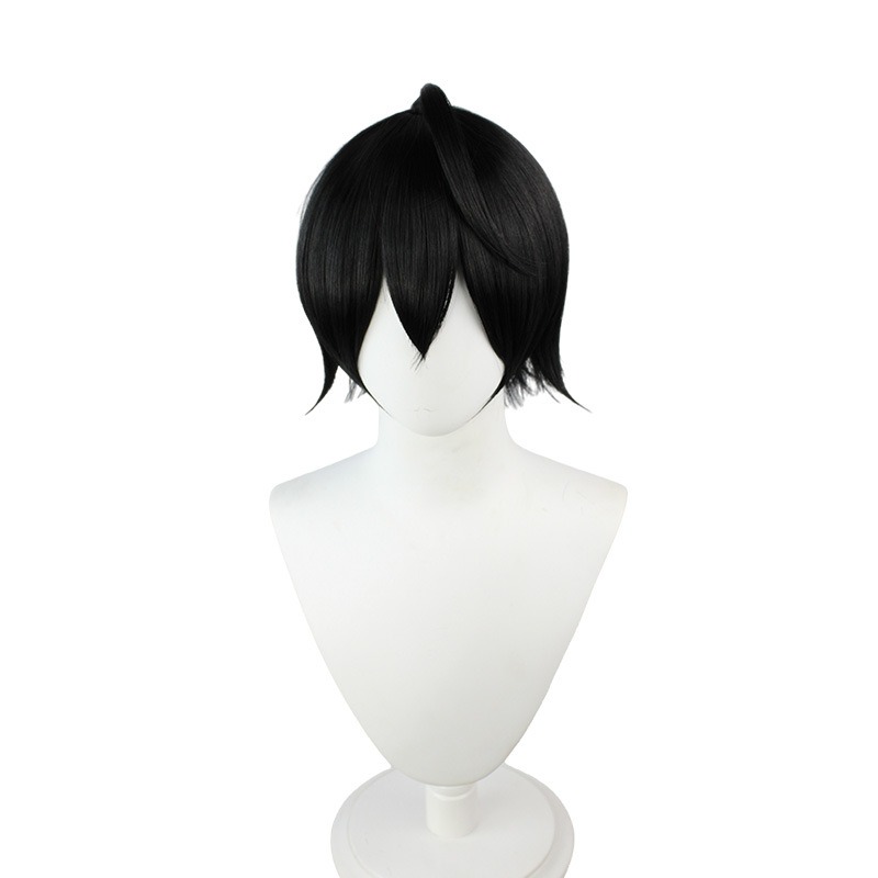 Ensemble Stars Cosplay Wig Sakuya Rinne Black Short Hair 30cm