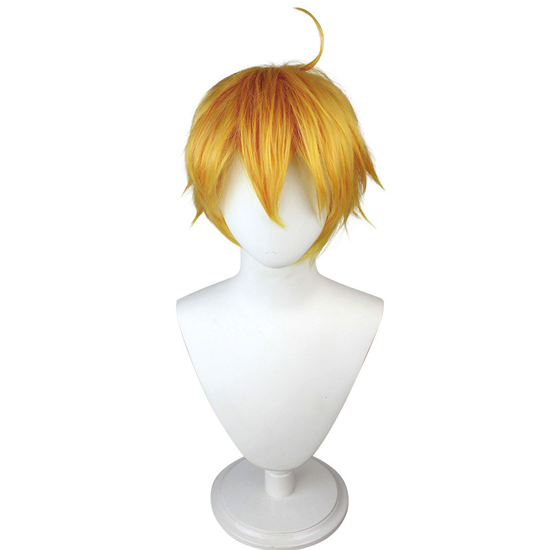 Genshin Impact |Inazuma City Thoma Cosplay Wig Yellow Ponytail 55cm