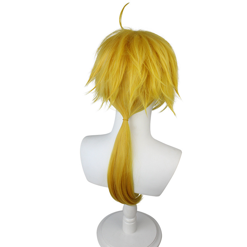 Genshin Impact |Inazuma City Thoma Cosplay Wig Yellow Ponytail 55cm