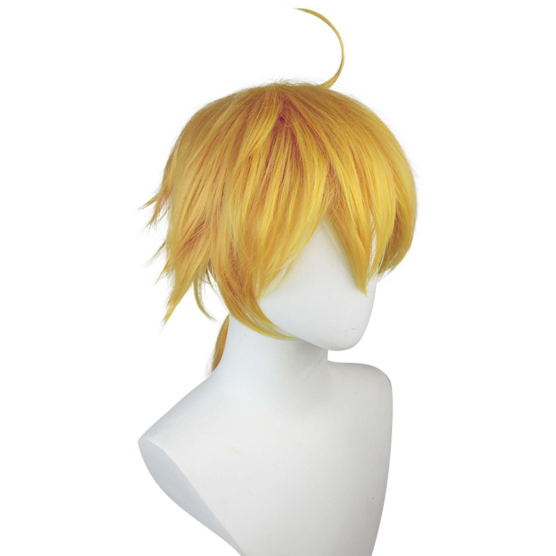 Genshin Impact |Inazuma City Thoma Cosplay Wig Yellow Ponytail 55cm